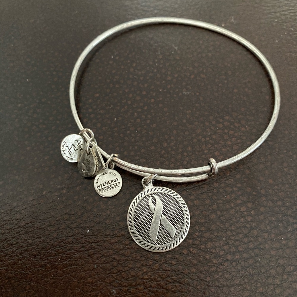 Alex and Ani Bangle Cancer Ribbon charm